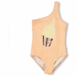 Molo Maillot de Bain Asymétrique Nai Glace Fibres Recyclées | Rose pêche Discount