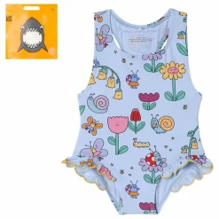 Stella McCartney Kids Maillot de Bain Fleuri | Bleu Clair