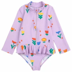 Bobo Choses Maillots De Bain|Maillot de Bain Fleurs Fibres Recyclées | Lilas
