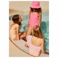 Molo Maillot de Bain Volants Asymétrique Nilla Fibres Recyclées | Rose pâle New
