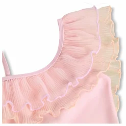 Molo Maillot de Bain Volants Asymétrique Nilla Fibres Recyclées | Rose pâle New