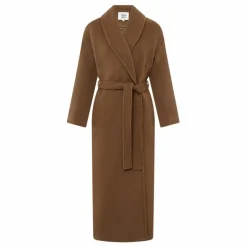 Best Alma Deia Manteau Ceinturé Laine Vierge | Taupe