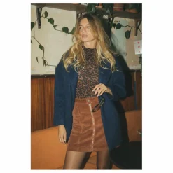 Outlet Alma Deia Manteau Court en Laine Recyclée | Bleu électrique