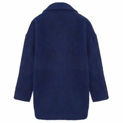 Outlet Alma Deia Manteau Court en Laine Recyclée | Bleu électrique