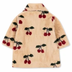 Outlet Konges Sløjd Manteau Façon Fourrure Fuzzie Cerises | Beige