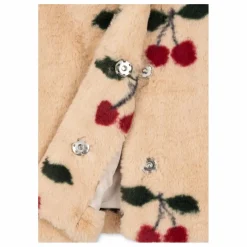 Outlet Konges Sløjd Manteau Façon Fourrure Fuzzie Cerises | Beige