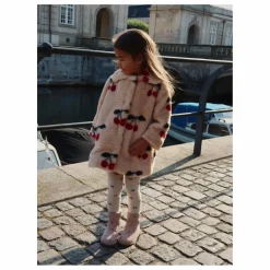 Outlet Konges Sløjd Manteau Façon Fourrure Fuzzie Cerises | Beige