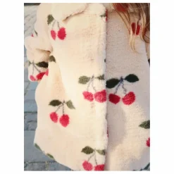 Outlet Konges Sløjd Manteau Façon Fourrure Fuzzie Cerises | Beige