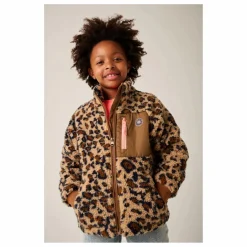 Tumble N'Dry Manteau Façon Sherpa Minnesota Léopard Fibres Recyclées | Marron Discount
