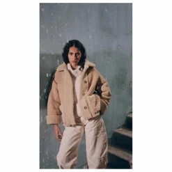 Nitah Manteau Julia Peau Lainée | Ecru Discount