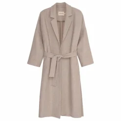 the new society Manteau Kristine Laine Recyclée | Sable Best