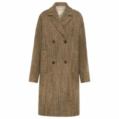 Femme Momoni Manteaux, Parkas|Manteau Lancaster Herringbone Laine Vierge |