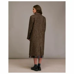 Diega Manteau Mikalo Pied de Coq | Chocolat