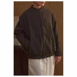 Marlot Paris Manteau Philo Carreaux Laine - Collection Femme | Gris Outlet