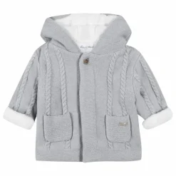 Tartine et Chocolat Manteau Polaire Doublé Maille | Gris chiné Online