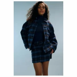 Nitah Manteau Tamar Carreaux | Marron Discount