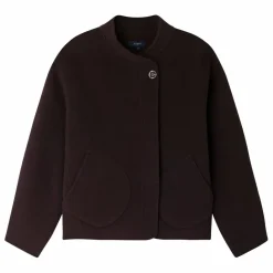 Hot Soeur Manteau Windsor Laine | Aubergine