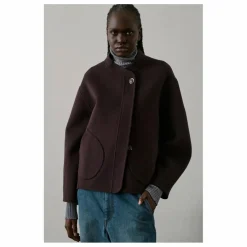 Hot Soeur Manteau Windsor Laine | Aubergine