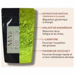 Homme MiYé Compléments Alimentaires|Soins, Wellness|Matcha latte essentiel activateur de métabolisme - 146g