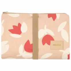 Nobodinoz Matelas à langer de voyage Hyde Park Tulip | Rouge Hot