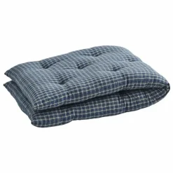 Best Madam Stoltz Matelas pour banc à carreaux en coton | Bleu