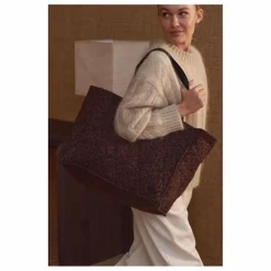 Femme Marlot Paris Cabas|Maxi Cabas Matelassé Brigitte Léopard Double Gaze de Coton - Collection Femme |