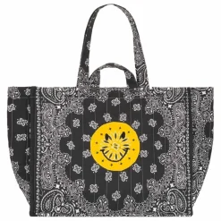 Sale Call it by your name Maxi Cabas Matelassé Happy Face | Noir