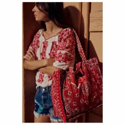 Call it by your name Maxi Cabas Matelassé Love | Rouge Clearance