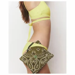 Femme Call it by your name Mini Pochette Zippée Matelassée Trefle |