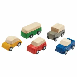 Plan Toys Mini véhicules en bois - Set de 5