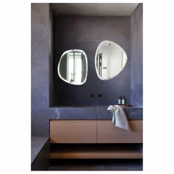 M Nuance Miroirs|Miroir extra plat biseauté - forme aléatoire ronde 46x55 cm