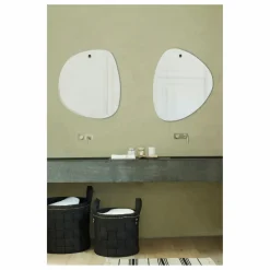 M Nuance Miroirs|Miroir extra plat biseauté - forme aléatoire ronde 46x55 cm