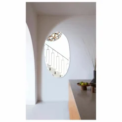 M Nuance Miroir extra plat biseauté - forme aléatoire ovale 60x100 cm Naturel New