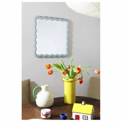 &Klevering Miroir Zigzag | Bleu Clair Discount