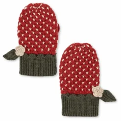 Enfant Konges Sløjd Accessoires De Mode|Accessoires|Mitaines Fraises Laine Mérinos |