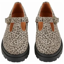 Discount Emile et Ida Mocassins Léopard Cuir | Taupe