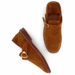 Socque Paris Mocassins Lucca Daim | Camel Online