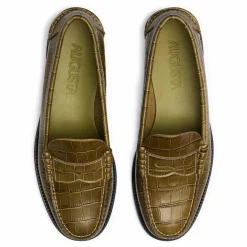 Femme Augusta Mocassins Zoe Effet Crocodile |