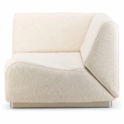 The Socialite Family Module d'angle Rotondo en tissu tramé | Crème Best