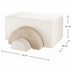 Wigiwama Jouets D'Éveil|Module de motricité en velours côtelé |