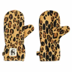 Sale Mini Rodini Moufles Leopard Polyester Recyclé | Marron