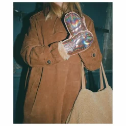 Sale ILDA'S sheep Moufles Peau Lainée Mérinos Métallisées | Or rose