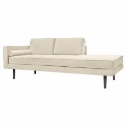 Broste Copenhagen Méridienne Wind en velours | Rose pâle Best