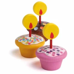 Online Erzi Muffins en bois avec bougies - Set de 3 Multicolore