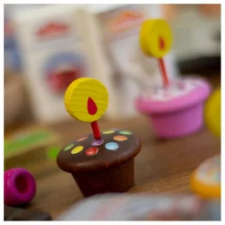 Online Erzi Muffins en bois avec bougies - Set de 3 Multicolore