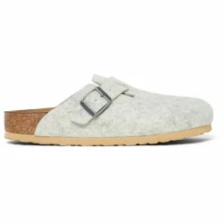 BIRKENSTOCK Mules Boston Laine Chaussant Etroit | Blanc cassé Hot