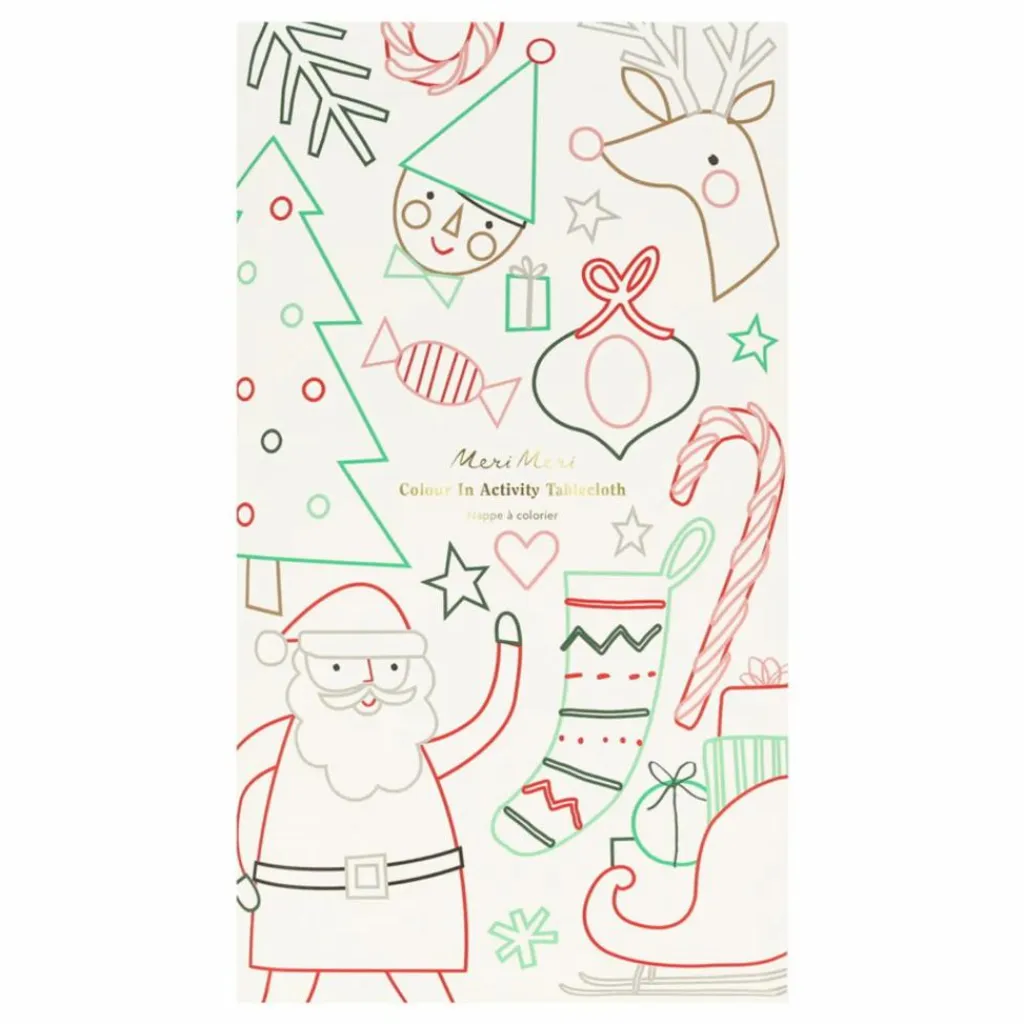 Sale Meri Meri Nappe de Noël à colorier Multicolore