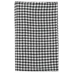 Gabrielle Paris Nappe en lin lavé vichy | Noir Best