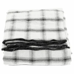 Le Monde Sauvage Linge De Table|Art De La Table|Nappe Highlands à carreaux en lin lavé |