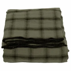 Le Monde Sauvage Nappe Highlands à carreaux en lin lavé |